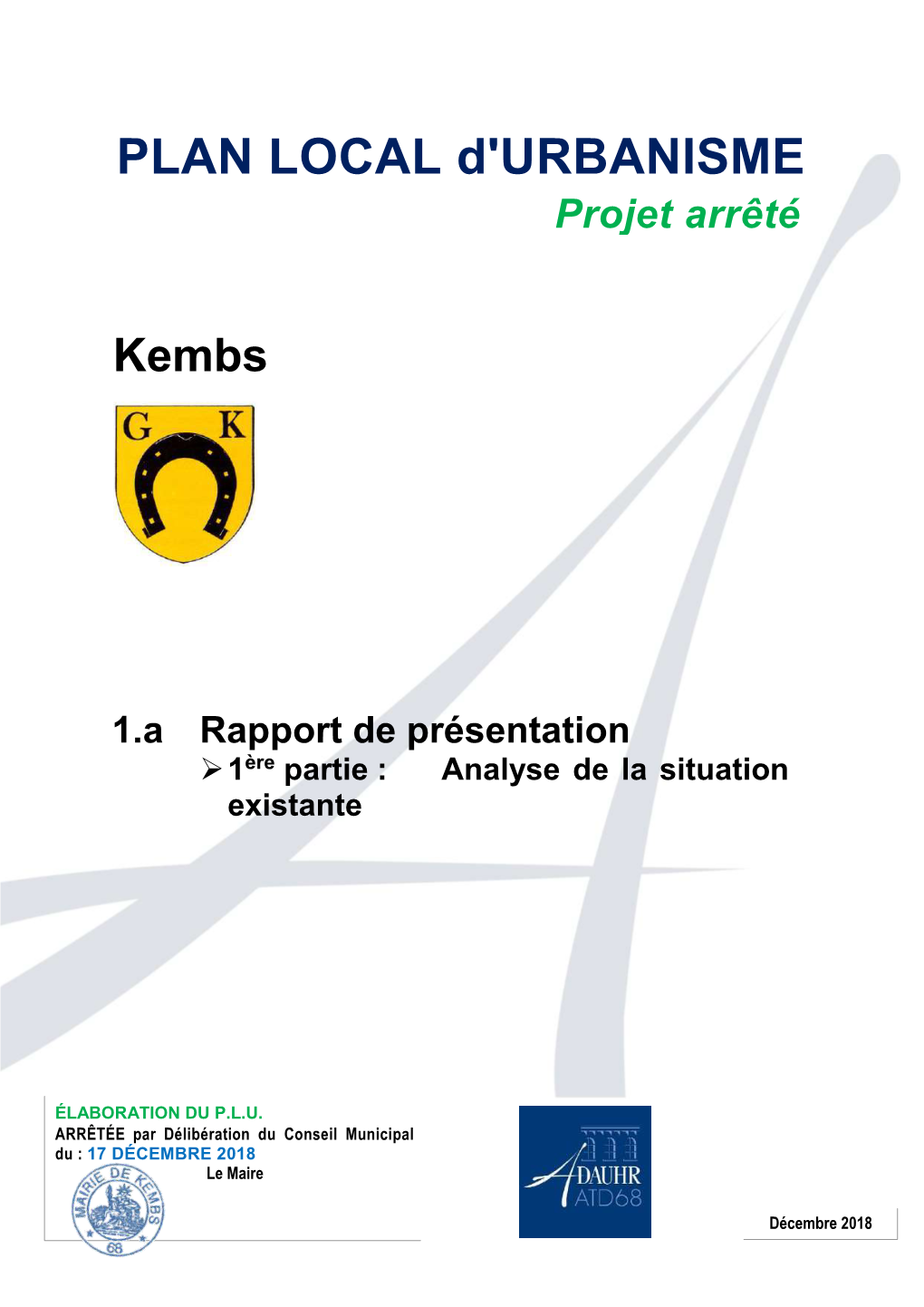 PLAN LOCAL D'urbanisme Kembs