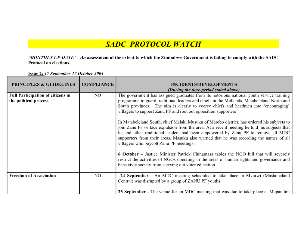 Sadc Protocol Watch