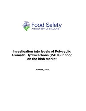 Investigation Into Levels of Polycyclic Aromatic Hydrocarbons (Pahs) in Food on the Irish Market