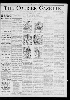 Courier Gazette : February 12, 1884