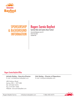 Bayfest Sponsorship Booklet.Indd