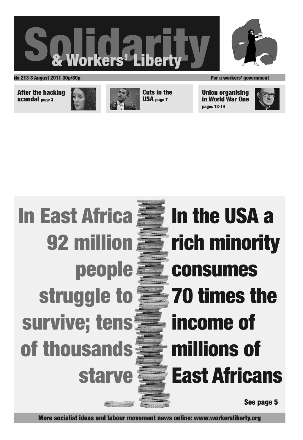 In the USA a Rich Minority Consumes 70 Times the Income of Millions of East Africans in East Africa 92 Million People Struggle T