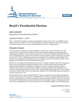 Brazil's Presidential Election