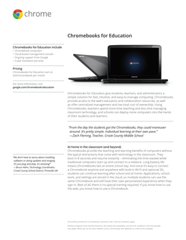 Chromebooks for Education
