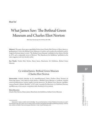 What James Saw: the Bethnal Green Museum and Charles Eliot Norton DOI