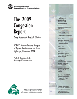 2009 Congestion Report Introduction Table of Contents Contributors