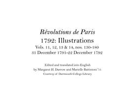 Révolutions De Paris 1792: Illustrations Vols