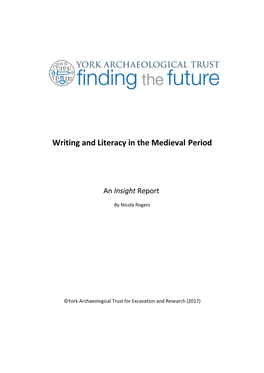 Writing and Literacy in the Medieval Period