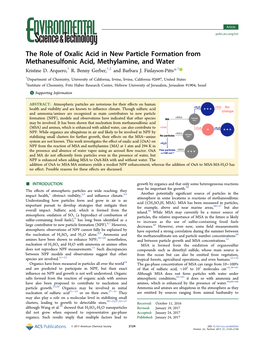 The Role of Oxalic Acid in New Particle Formation from Methanesulfonic Acid, Methylamine, and Water Kristine D