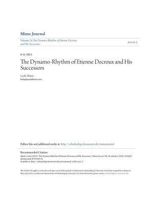 The Dynamo-Rhythm of Etienne Decroux and His Successors Leela Alaniz Leela@Pasdedieux.Com