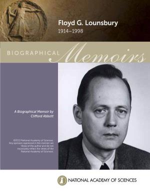 Floyd G. Lounsbury 1914–1998
