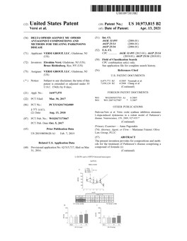 ( 12 ) United States Patent ( 10 ) Patent No .: US 10,973,815 B2 Versi Et Al