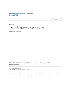 The Daily Egyptian, August 24, 1967