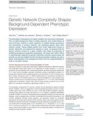 Genetic Network Complexity Shapes