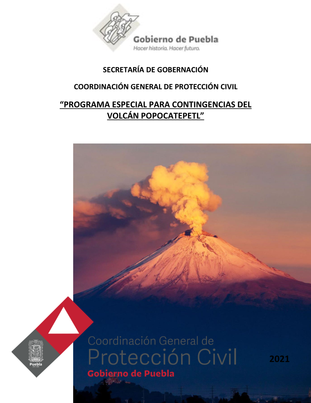 Programa Especial Para Contingencias Del Volcán Popocatepetl”