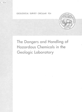 The Dangers and Handling of Hazardous Chemicals in the Geologic Laboratory