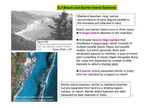 6.3 Beach and Barrier Island Systems