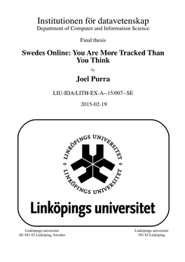 Swedes Online: You Are More Tracked Than You Think by Joel Purra