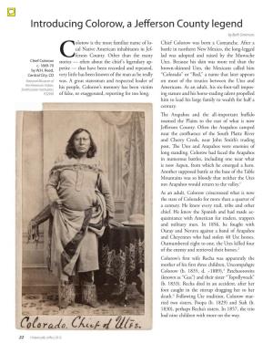Chief Colorow Was Born a Comanche