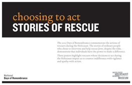 CHOOSING to ACT: STORIES of RESCUE Choosing to Act STORIES of RESCUE