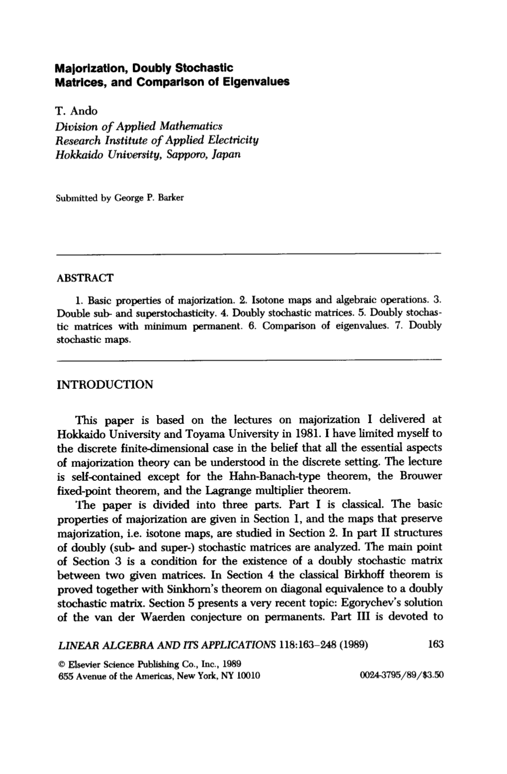 Majorization, Doubly Stochastic Matrices, and Comparison of Eigenvalues