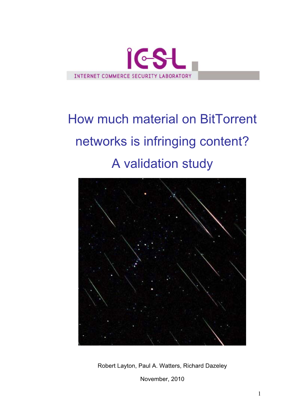 How Much Material on Bittorrent Networks Is Infringing Content? a Validation Study