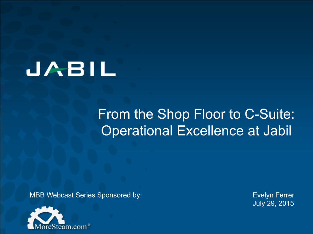 Operational Excellence at Jabil