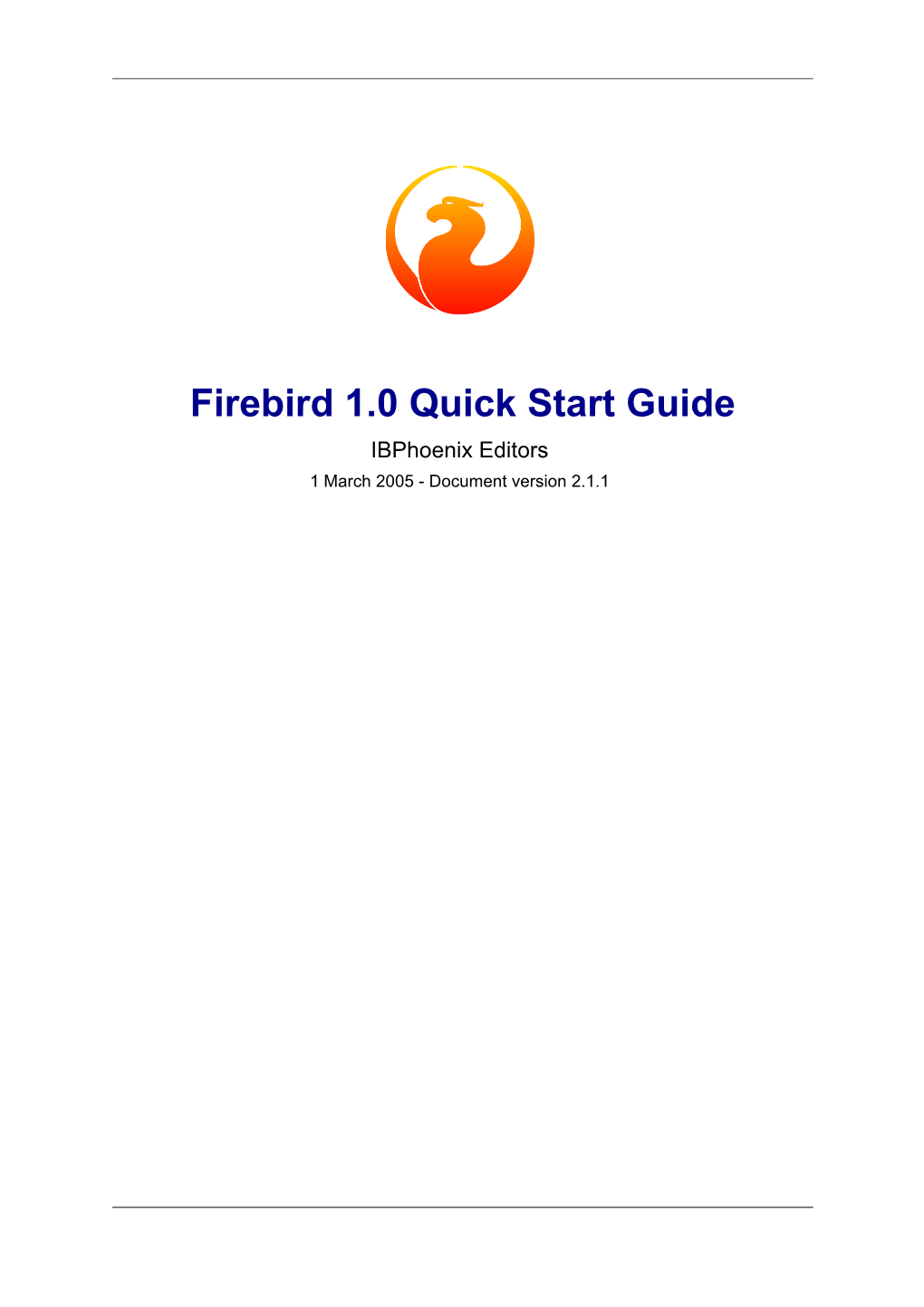 Firebird 1.0 Quick Start Guide