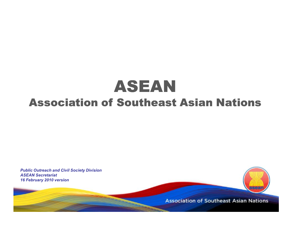 ASEAN OVERVIEW 160210 [Compatibility Mode]