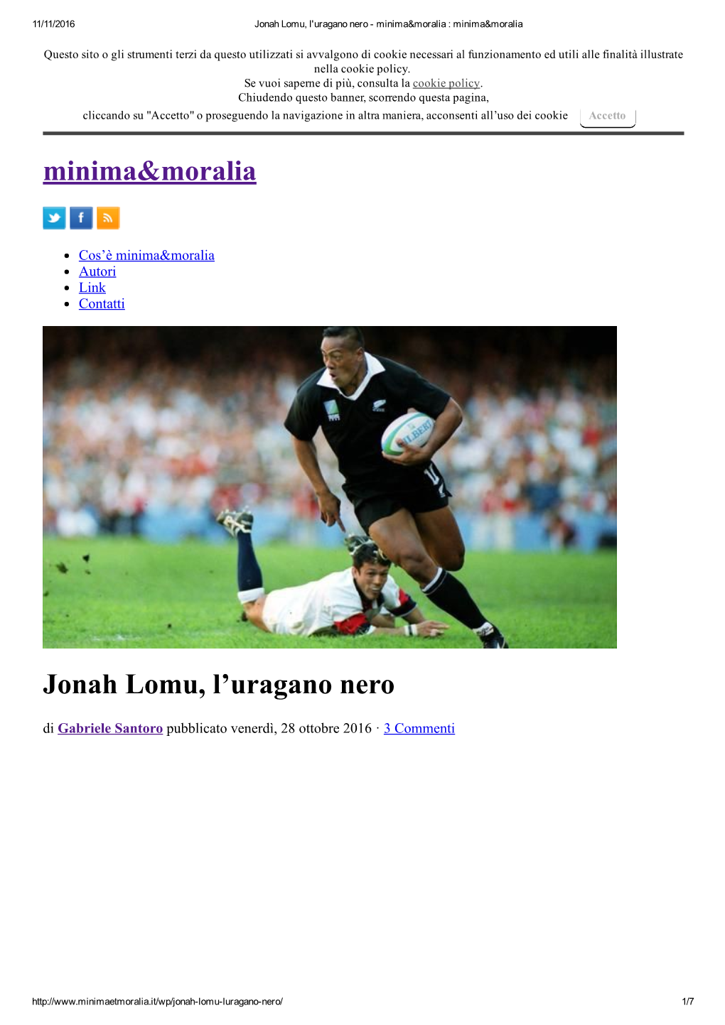 Minima&Moralia Jonah Lomu, L'uragano Nero