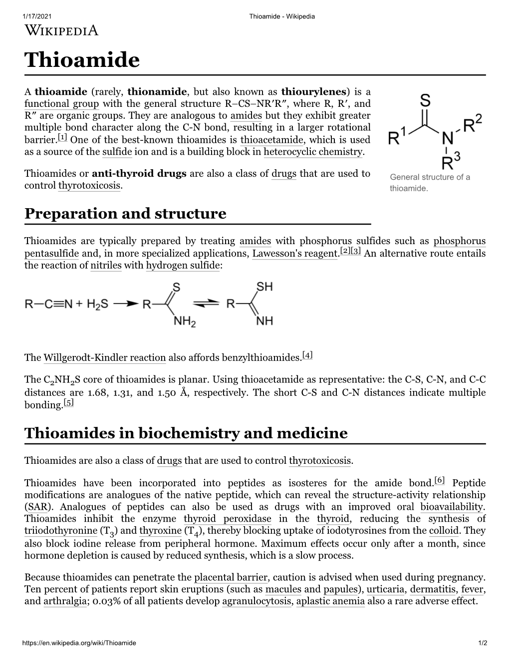 Thioamide - Wikipedia