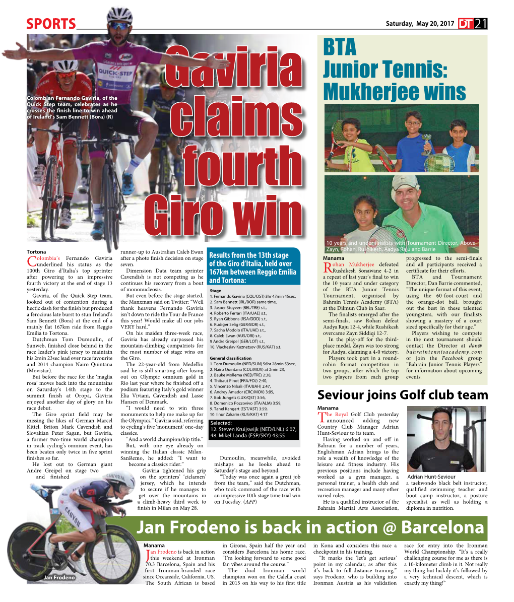 BTA Junior Tennis: Mukherjee Wins