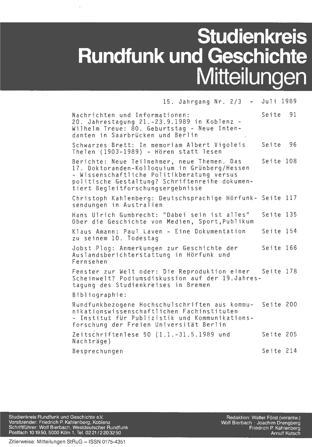 Mitteilungen