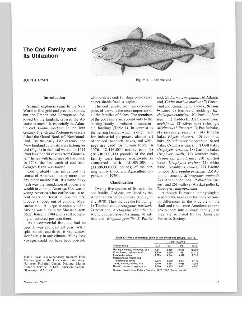 The Cod Family and Its Utilization