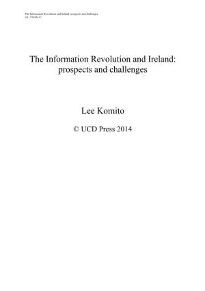 The Information Revolution and Ireland: Prospects and Challenges Ver: 19-Feb-17