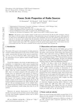 Parsec Scale Properties of Radio Sources