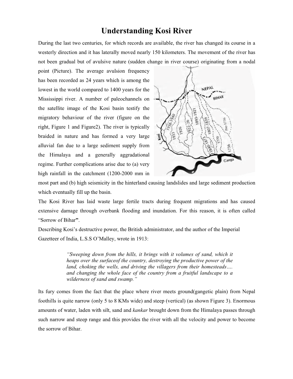 Understanding Kosi River