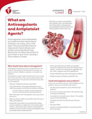 What Are Anticoagulants and Antiplatelet Agents?