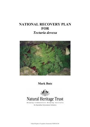 NATIONAL RECOVERY PLAN for Tectaria Devexa