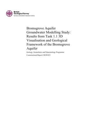 Bromsgrove Aquifer Groundwater Modelling Study: Results from Task