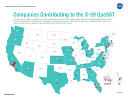Companies Contributing to the X-59 Quesst