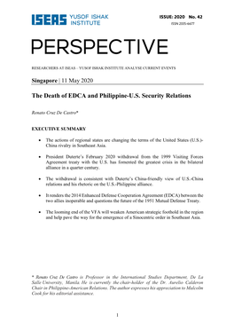 The Death of EDCA and Philippine-U.S. Security Relations