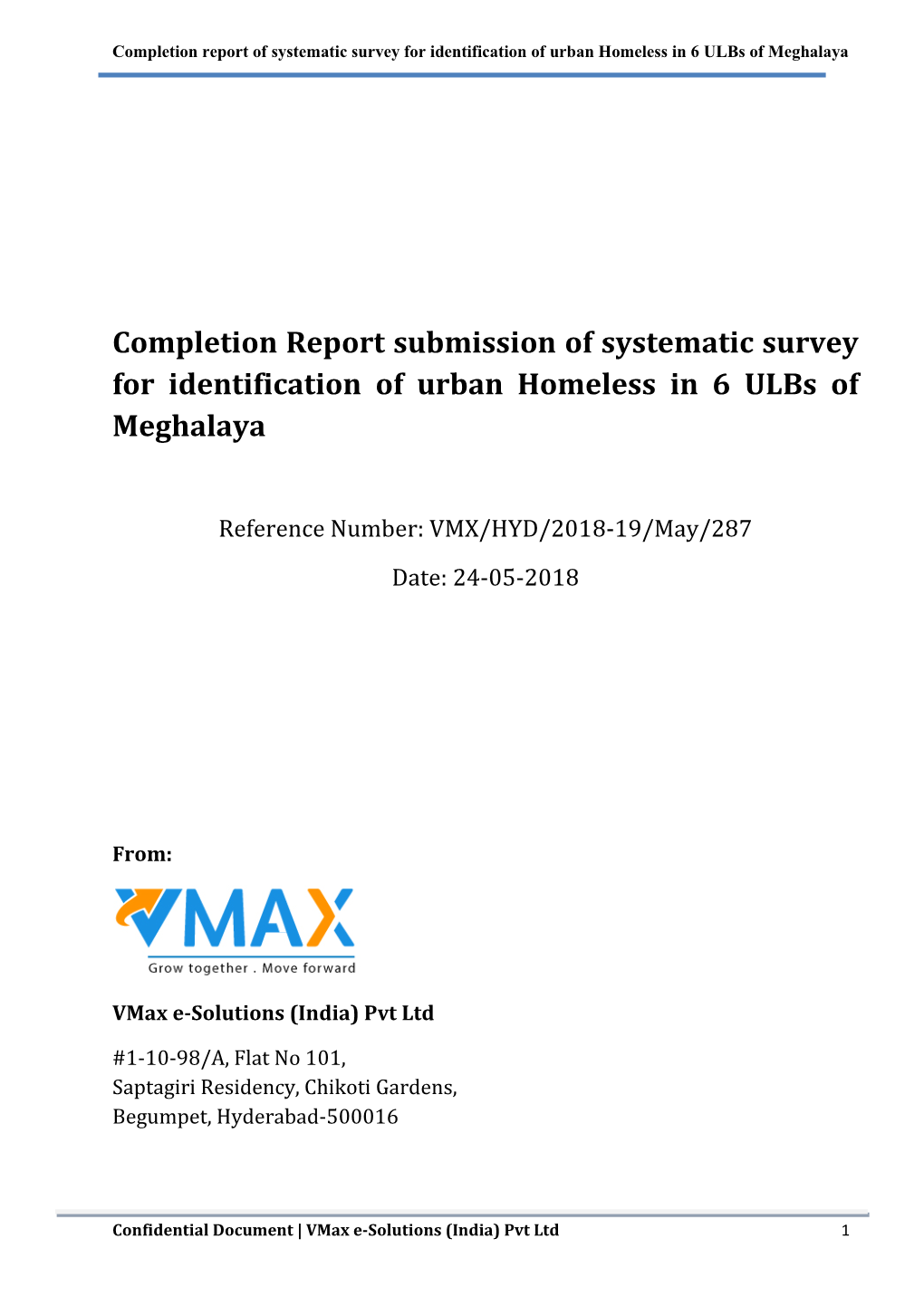 Survey Report of Urban Homeless