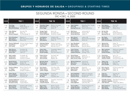 Segunda Ronda • Second Round Dic • Dec