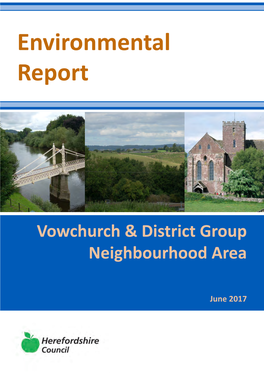 Vowchurch and District Group Environmental Report June 2017