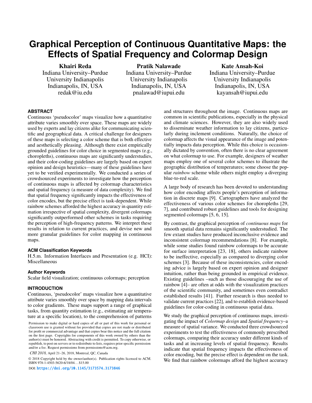 Graphical Perception of Continuous Quantitative Maps: the Effects Of