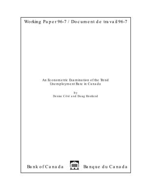 An Econometric Examination of the Trend Unemployment Rate in Canada