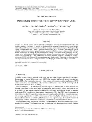 Demystifying Commercial Content Delivery Networks in China