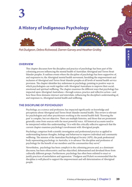 A History of Aboriginal Psychology