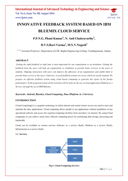 Innovative Feedback System Based on Ibm Bluemix Cloud Service